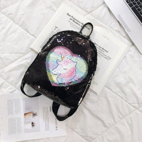 Cute Ladies Leather Hologram Backpacks