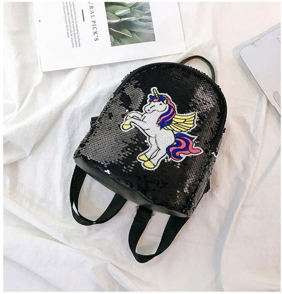Cute Ladies Leather Hologram Backpacks