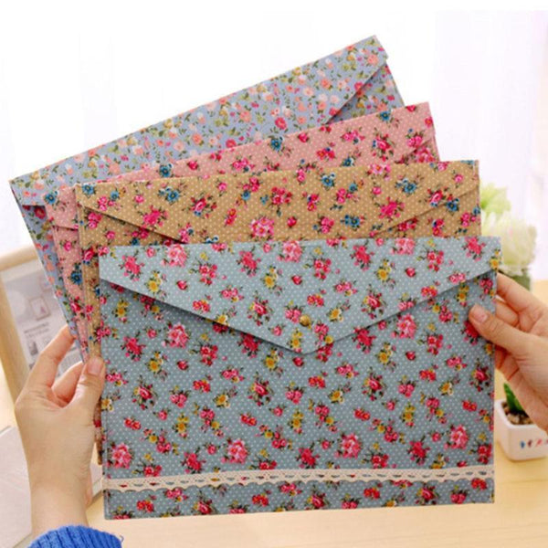 Dots Flower File Bag Files Folder