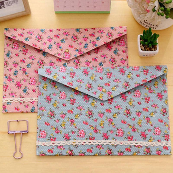 Dots Flower File Bag Files Folder