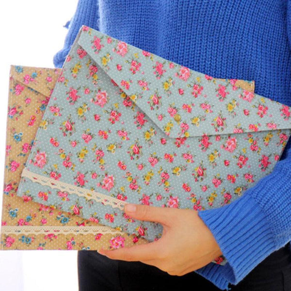 Dots Flower File Bag Files Folder