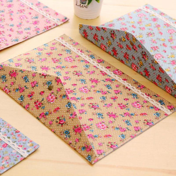 Dots Flower File Bag Files Folder