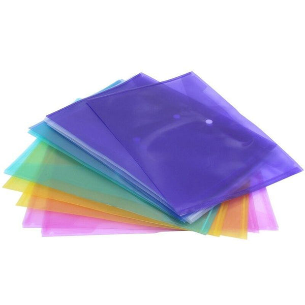 Wallets Plastic Popper Buckle Folders