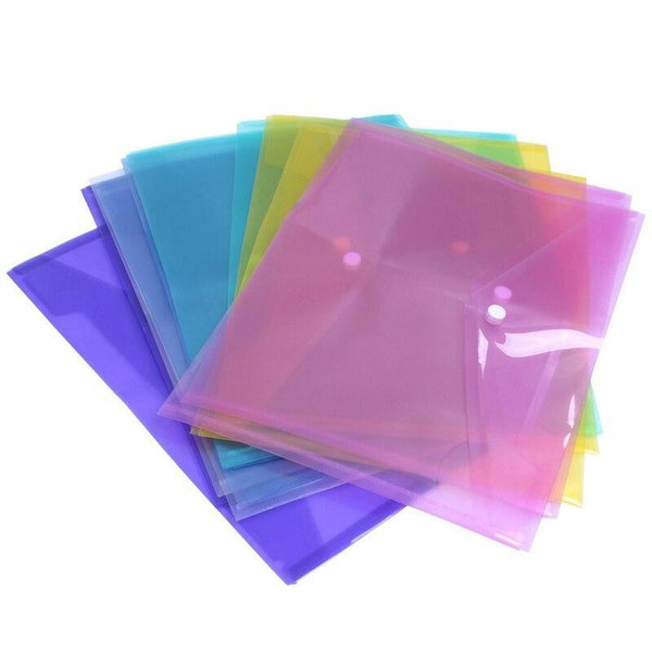 Wallets Plastic Popper Buckle Folders