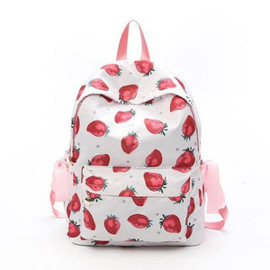 Girl Fruit Strawberry Rucksack Backpack