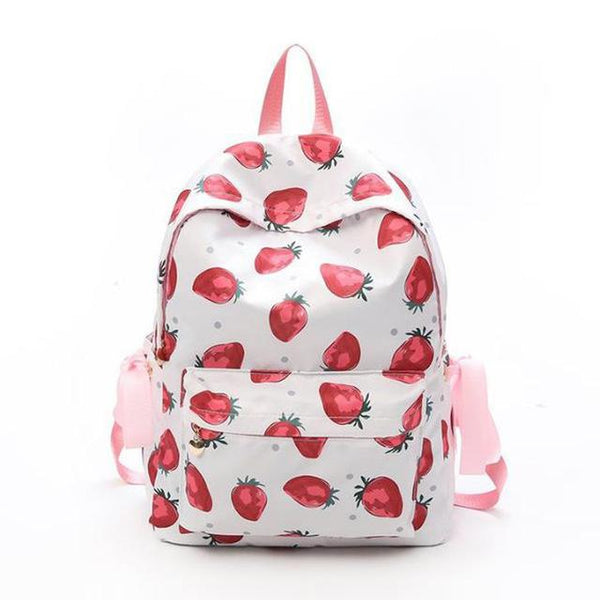 Girl Fruit Strawberry Rucksack Backpack