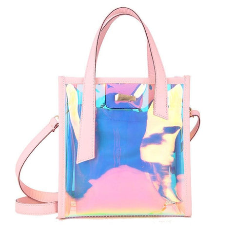 Rainbow Hologram Transparent Handbag