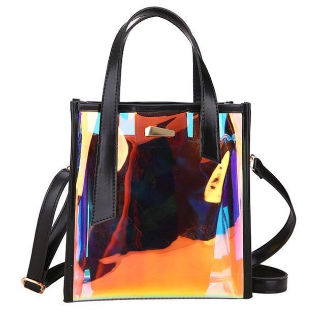 Rainbow Hologram Transparent Handbag