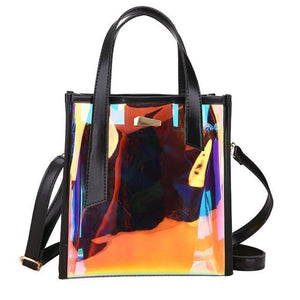 Rainbow Hologram Transparent Handbag