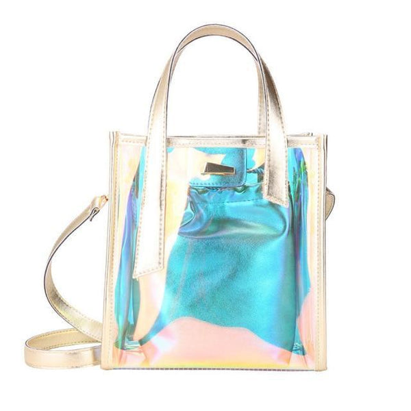 Rainbow Hologram Transparent Handbag