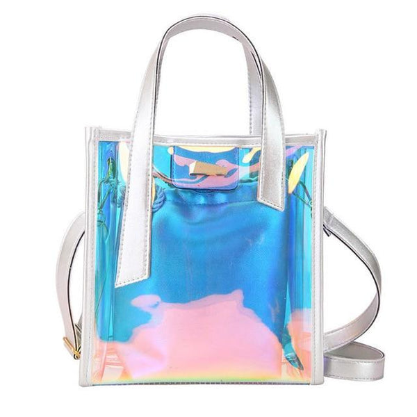 Rainbow Hologram Transparent Handbag