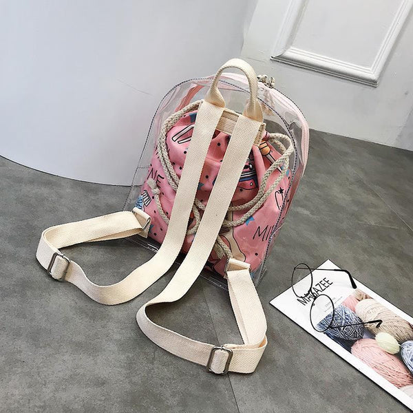 Cute Clear Mini  Female Backpack
