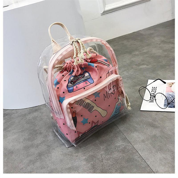 Cute Clear Mini  Female Backpack